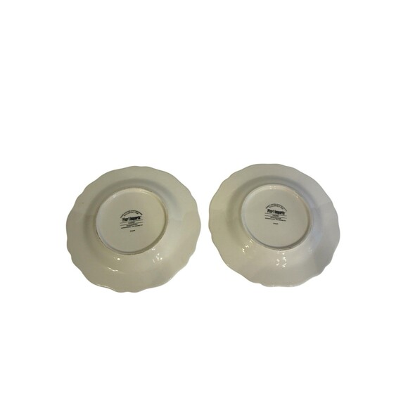 Two Pier 1 Imports Audrey Patterned. Hand Painted Earthenware Salad Plates 8.5” - Picture 2 of 6